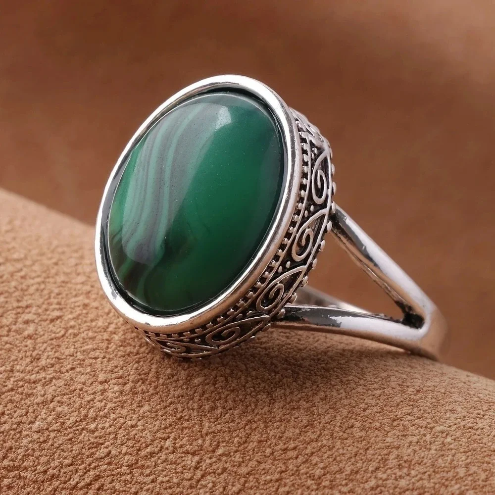 Boutique Plus oval malachite
